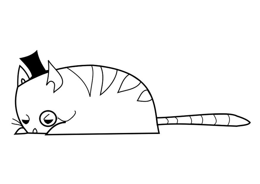 herr katt Fargeleggingsbilde herr katt
