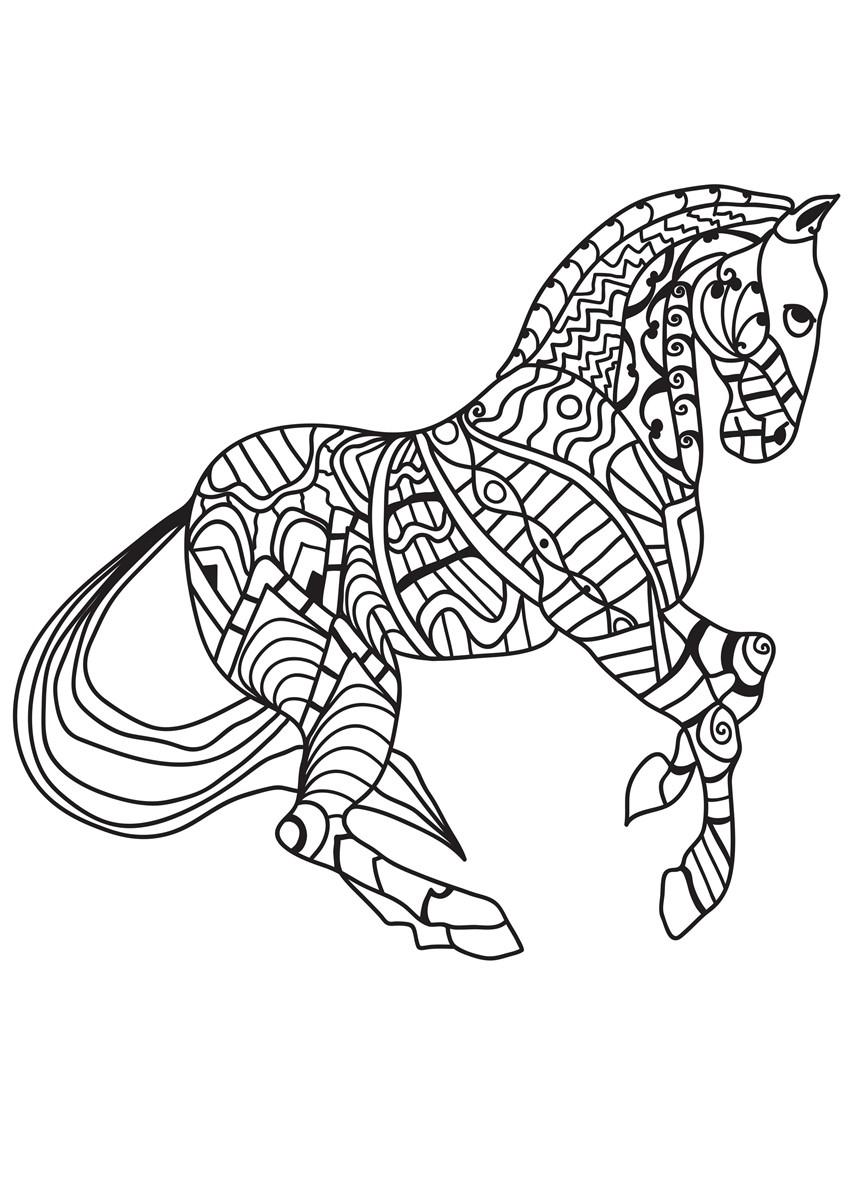 hest Fargeleggingsbilde hest