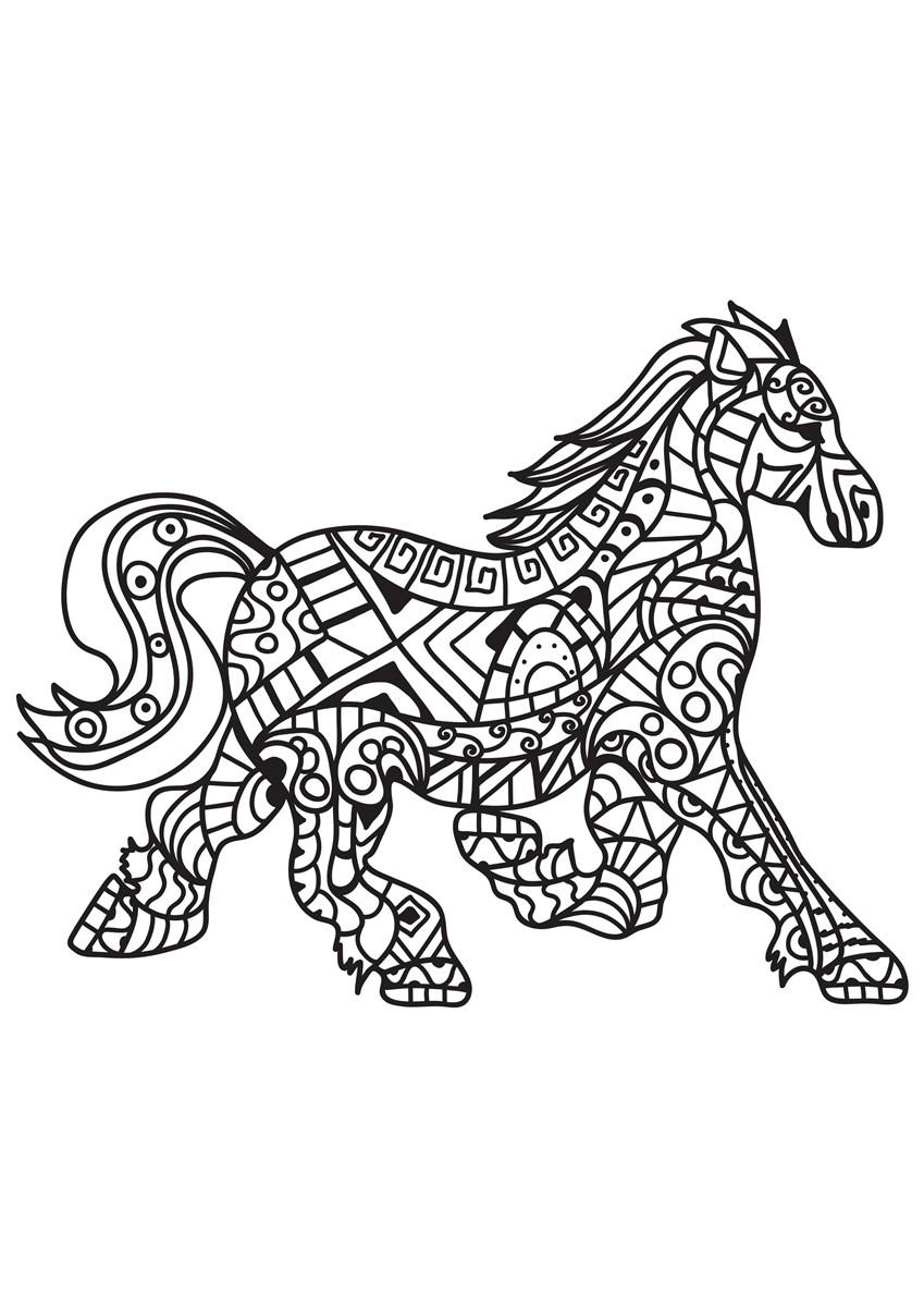hest Fargeleggingsbilde hest