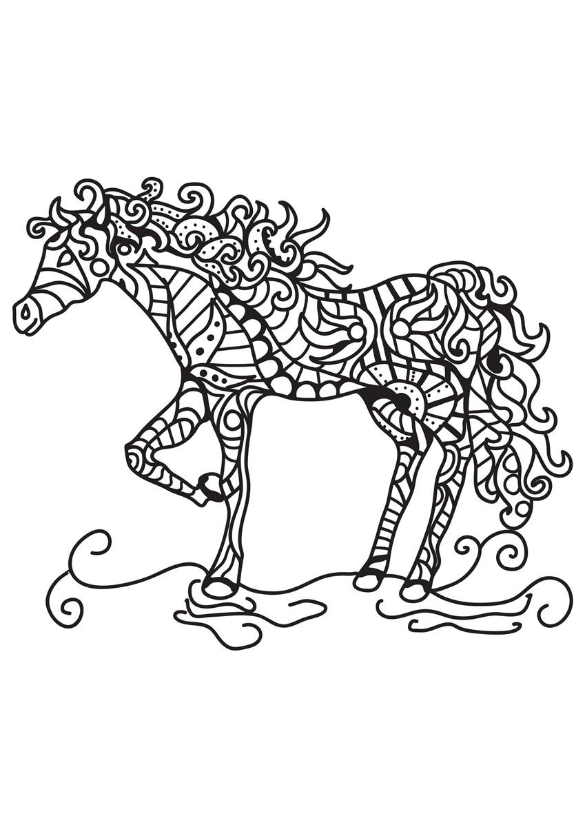 hest Fargeleggingsbilde hest