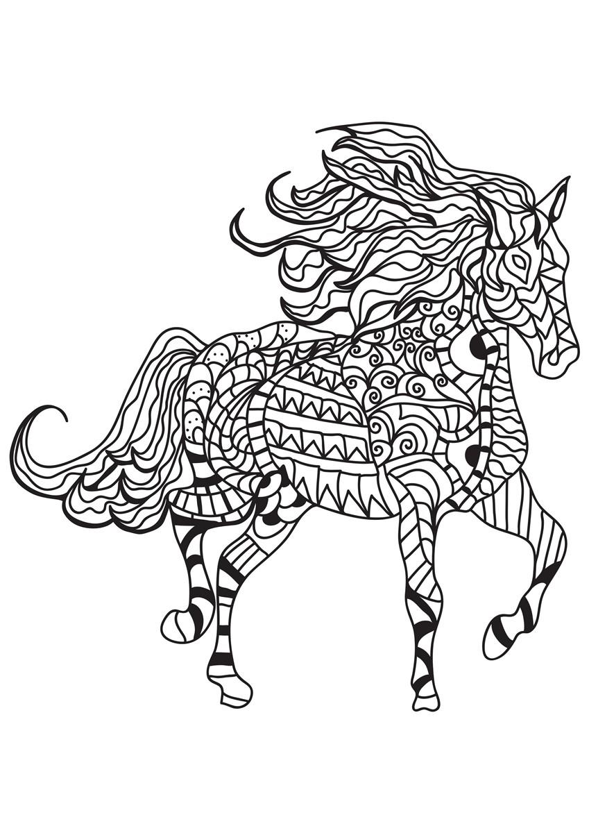 Fargeleggingsbilde hest
