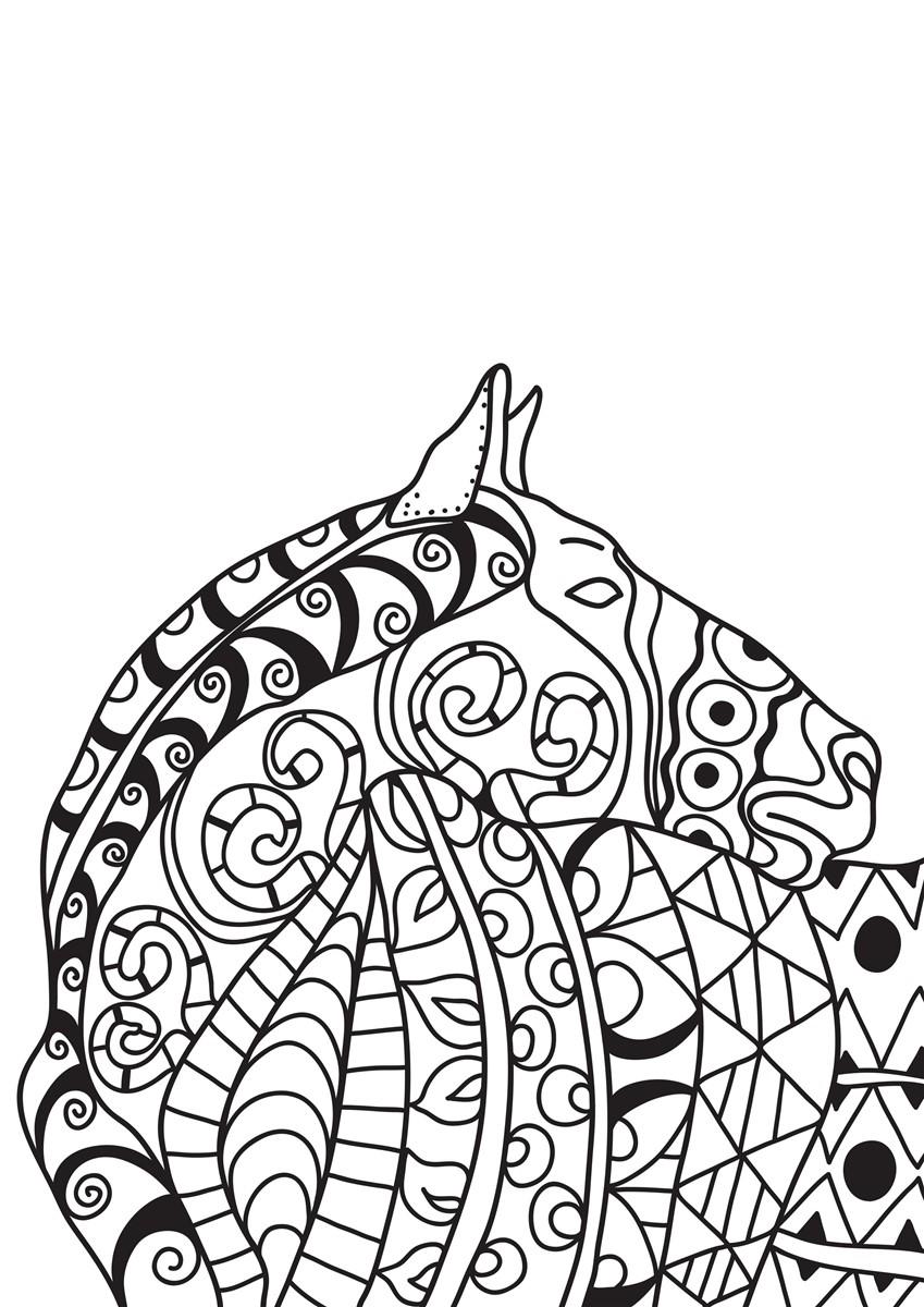 hest Fargeleggingsbilde hest