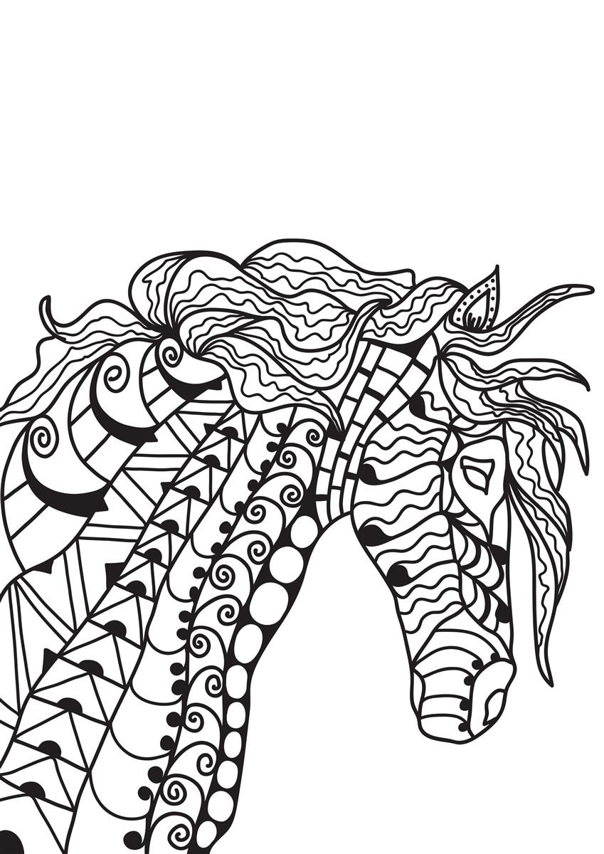 hest Fargeleggingsbilde hest