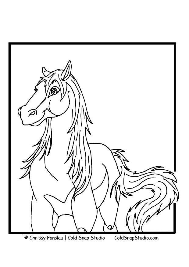 hest Fargeleggingsbilde hest