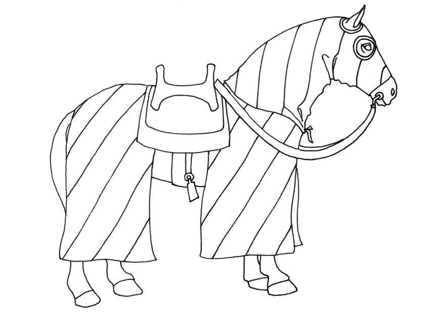 Fargeleggingsbilde hest