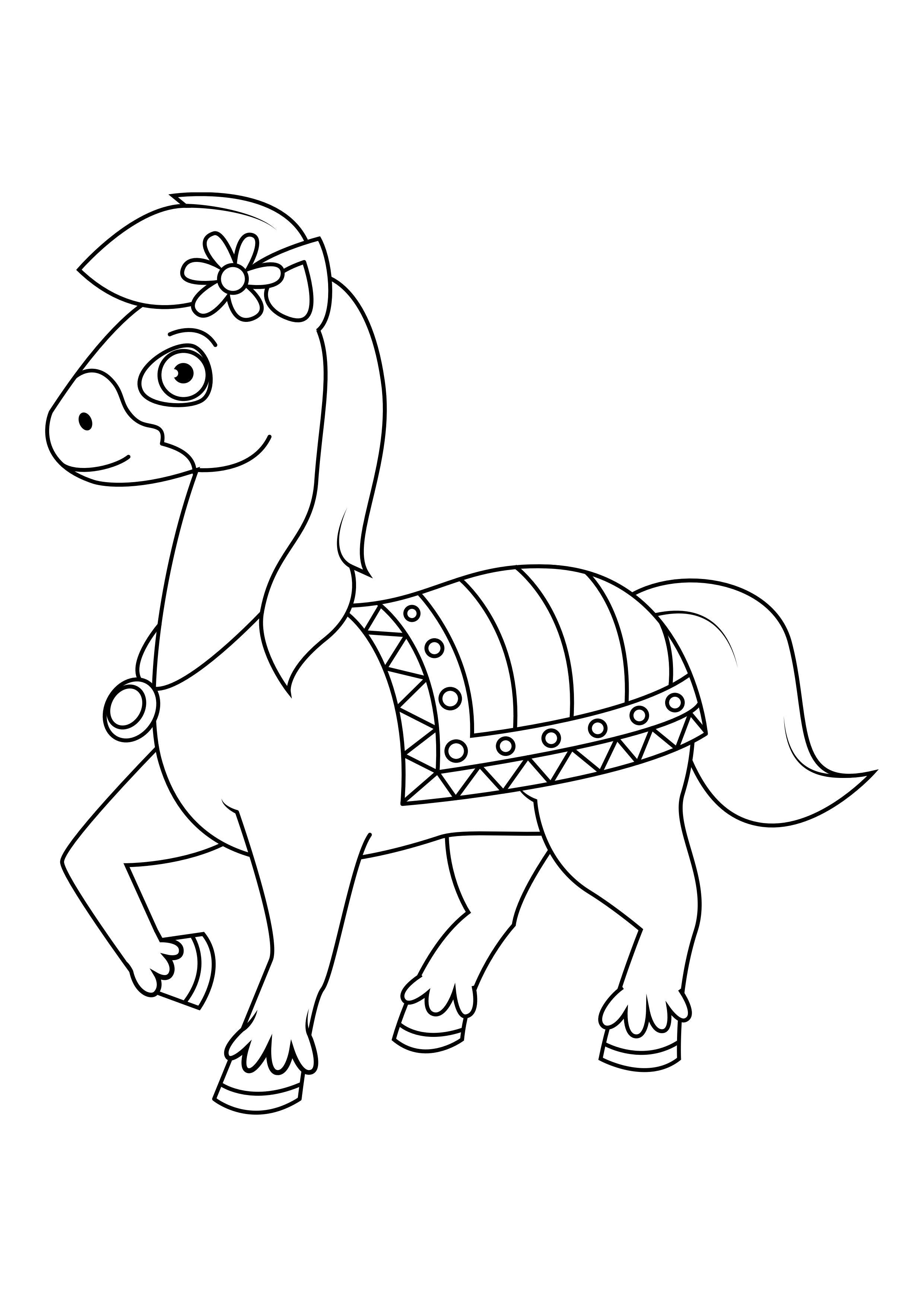 hest pA¥ farten Fargeleggingsbilde hest pA¥ farten