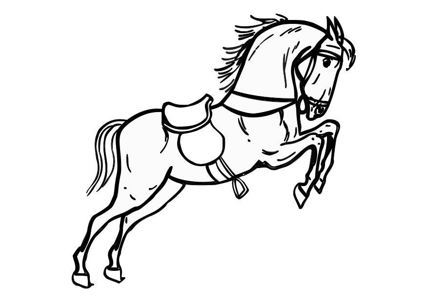 hest som hopper Fargeleggingsbilde hest som hopper