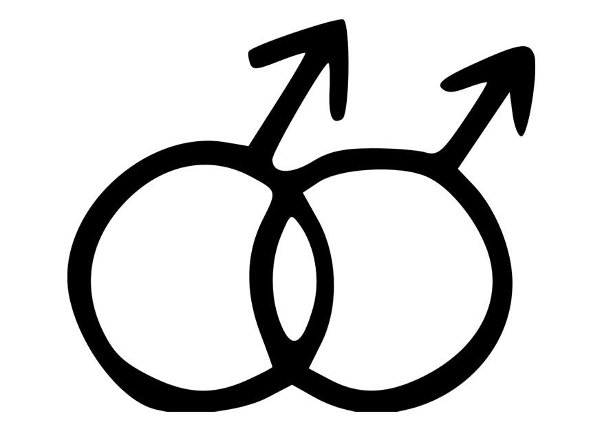 Fargeleggingsbilde homofili symbol