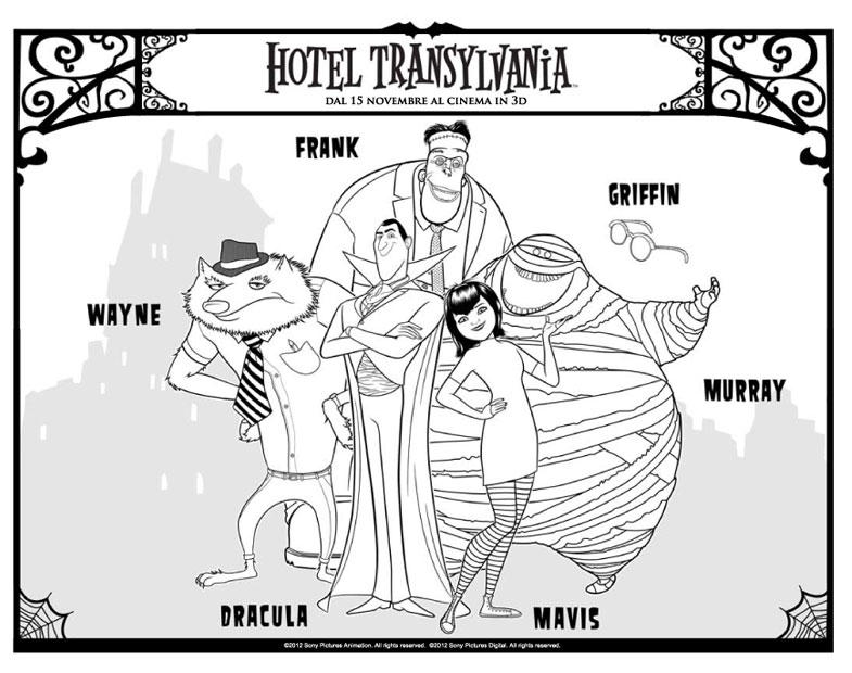 Fargeleggingsbilde hotel transilvania