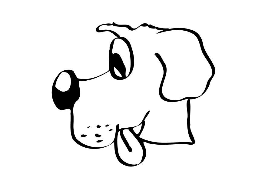 Fargeleggingsbilde hund