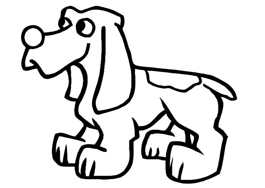 Fargeleggingsbilde hund