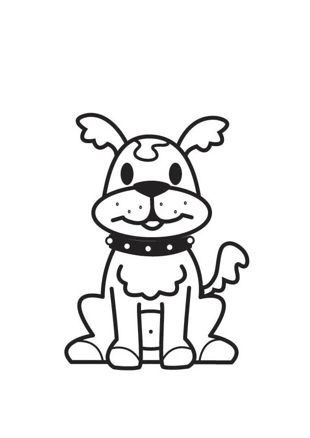Fargeleggingsbilde hund