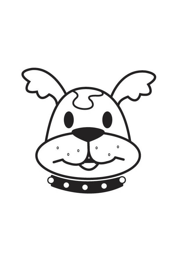 Fargeleggingsbilde hundehode