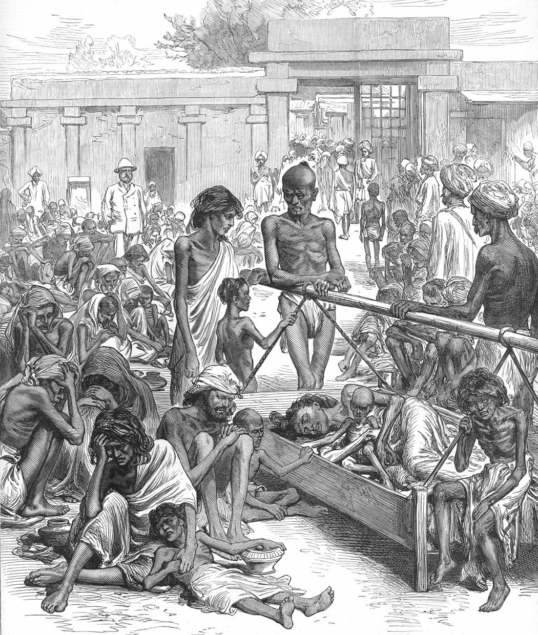 Fargeleggingsbilde hungersnA¸d i india