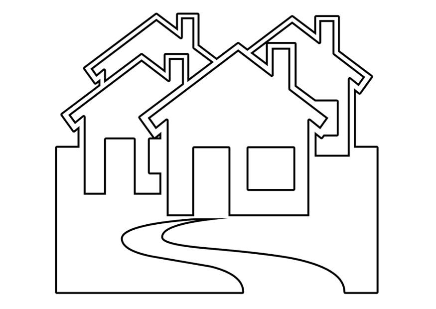 hus Fargeleggingsbilde hus