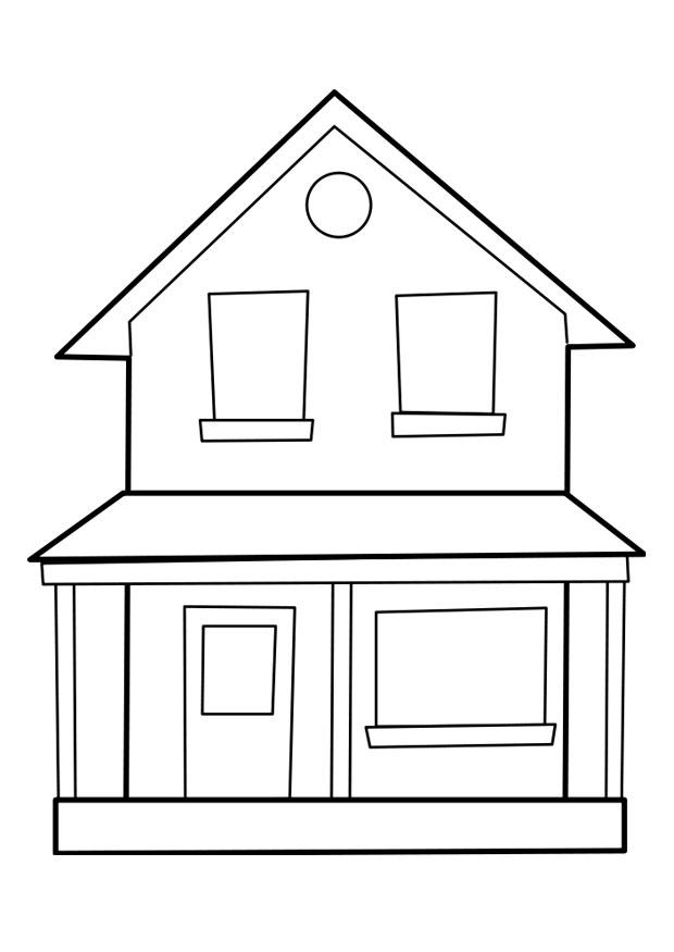 hus Fargeleggingsbilde hus