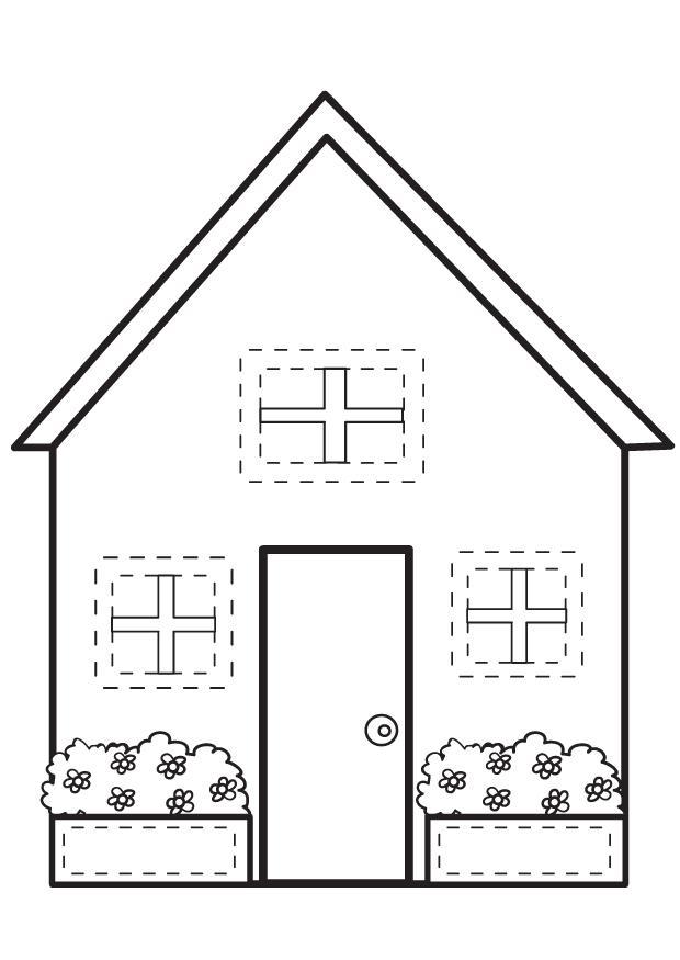 hus Fargeleggingsbilde hus