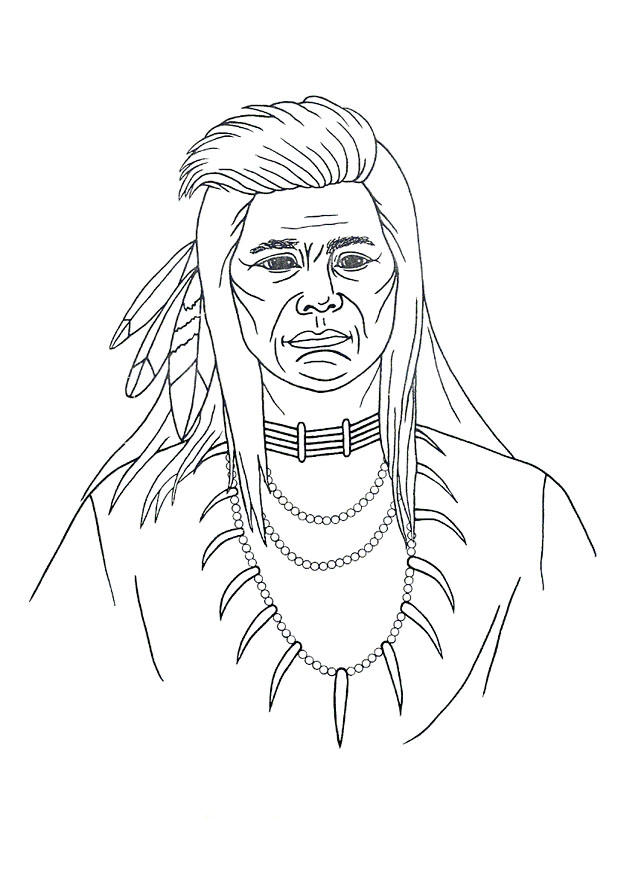 indianer Fargeleggingsbilde indianer