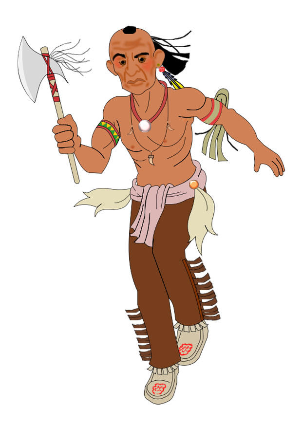 bilde indianer pA¥ krigsstien