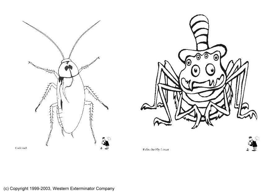Fargeleggingsbilde insekter