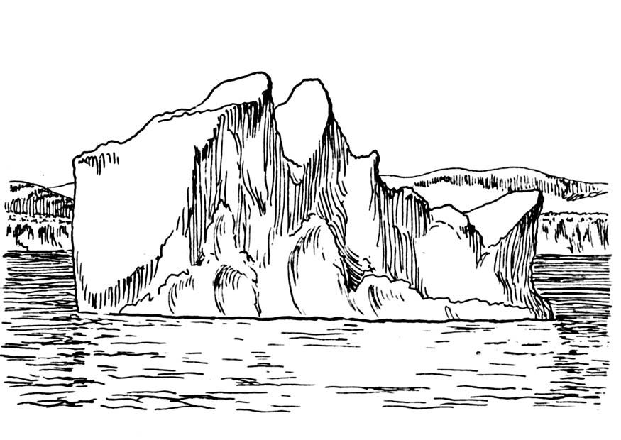 Fargeleggingsbilde isberg