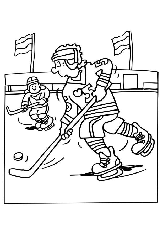 Fargeleggingsbilde ishockey