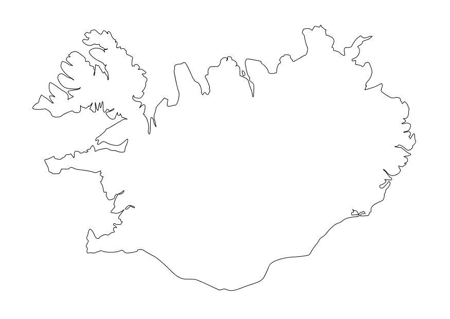Fargeleggingsbilde island