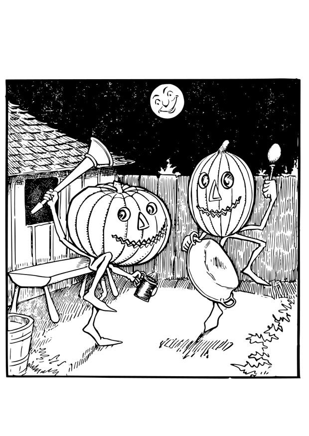 jack olantern dans Fargeleggingsbilde jack olantern dans
