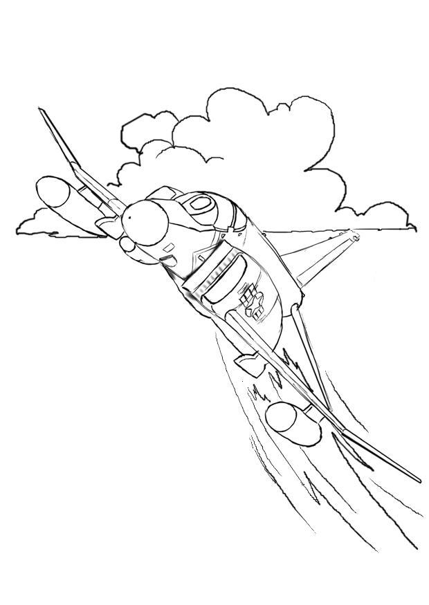 Fargeleggingsbilde jagerfly
