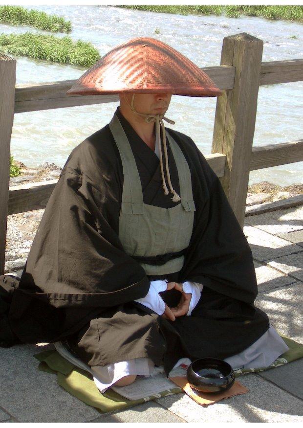 Foto japansk buddhistmunk