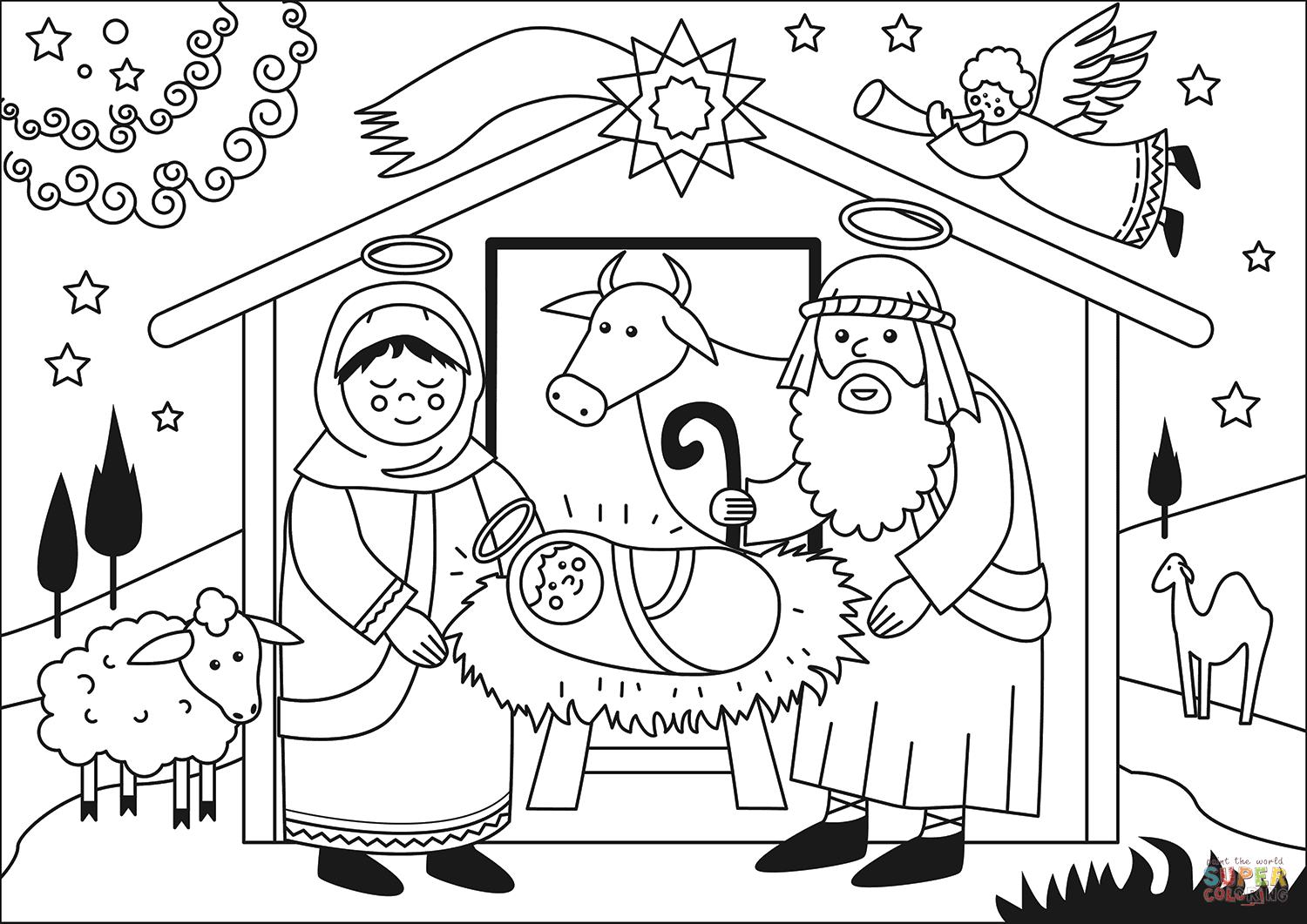 jesu fA¸dsel Fargeleggingsbilde jesu fA¸dsel
