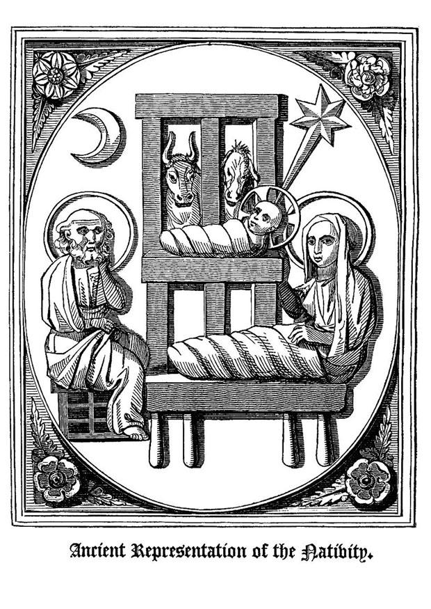 jesus fA¸dsel Fargeleggingsbilde jesus fA¸dsel