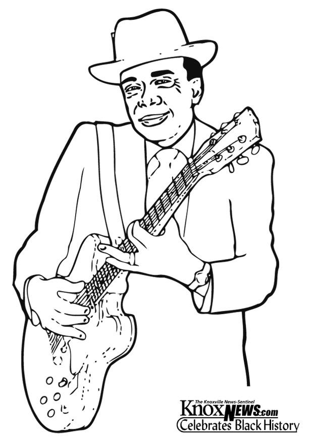 Fargeleggingsbilde john lee hooker