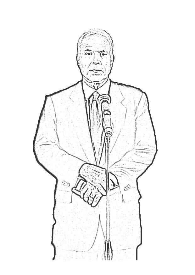 Fargeleggingsbilde john mccain