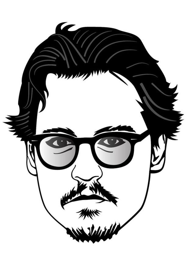 Fargeleggingsbilde johnny depp