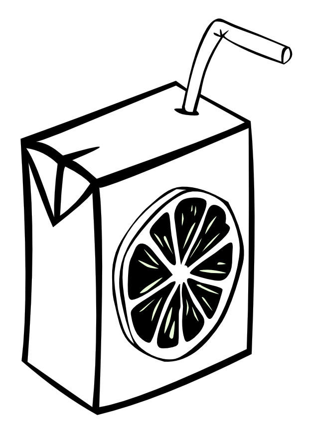 Fargeleggingsbilde juice i tetrapak