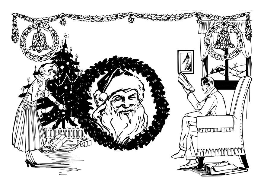 Fargeleggingsbilde jul