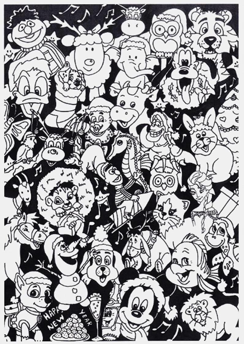 juledyr disney Fargeleggingsbilde juledyr disney