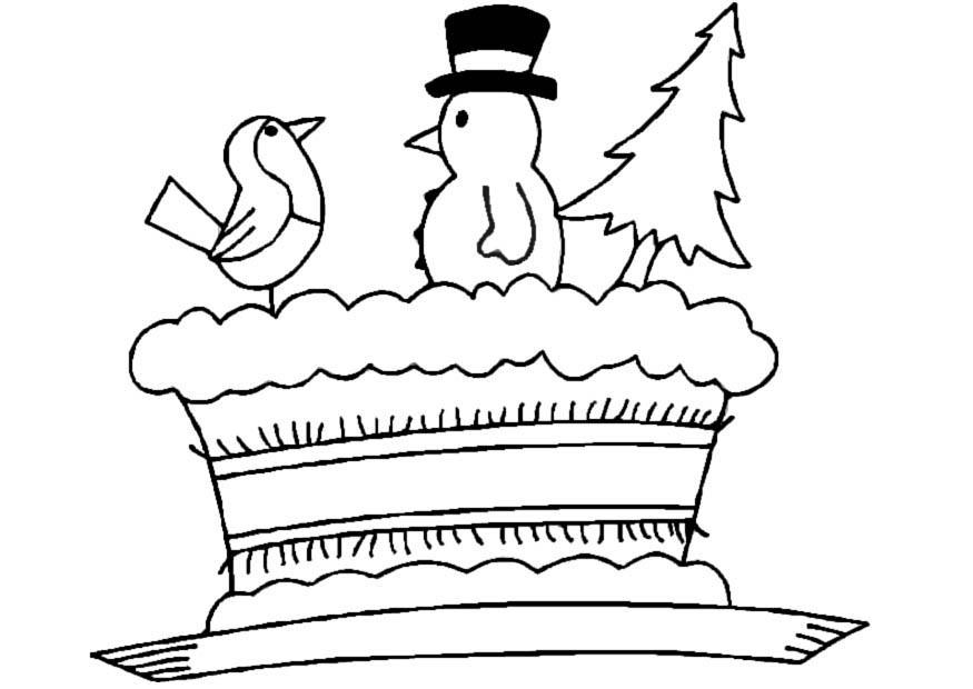 Fargeleggingsbilde julekake
