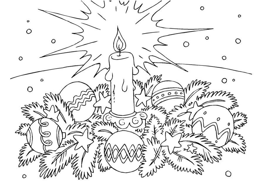 Fargeleggingsbilde julekrans