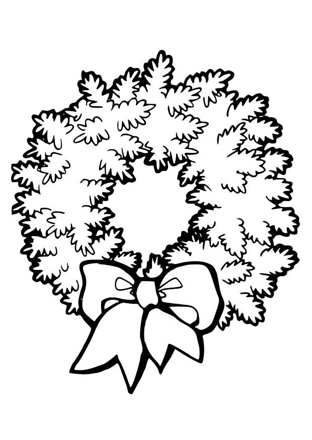 julekrans Fargeleggingsbilde julekrans
