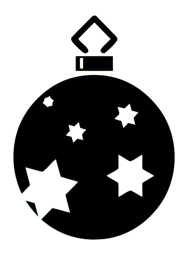 julekule Fargeleggingsbilde julekule