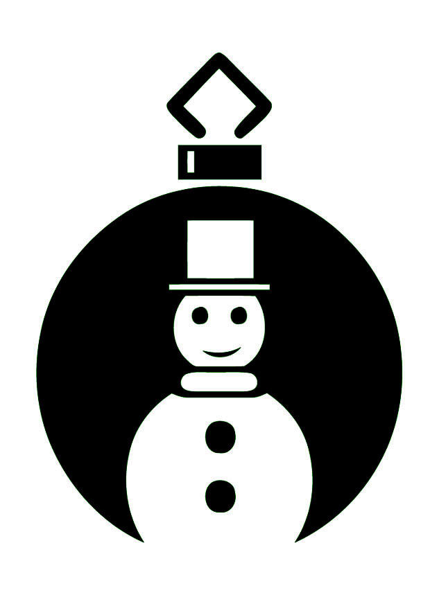 julekule Fargeleggingsbilde julekule