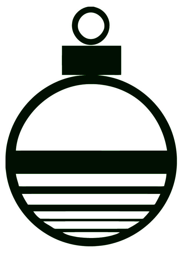 julekule Fargeleggingsbilde julekule