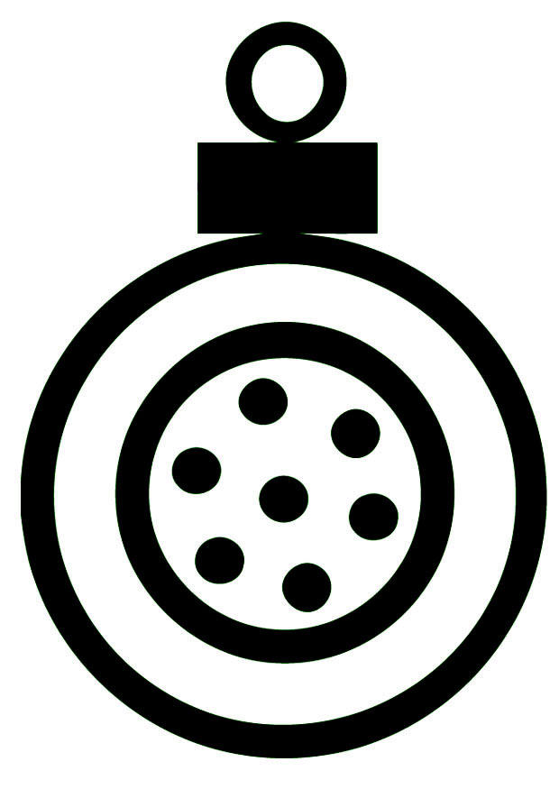 julekule Fargeleggingsbilde julekule
