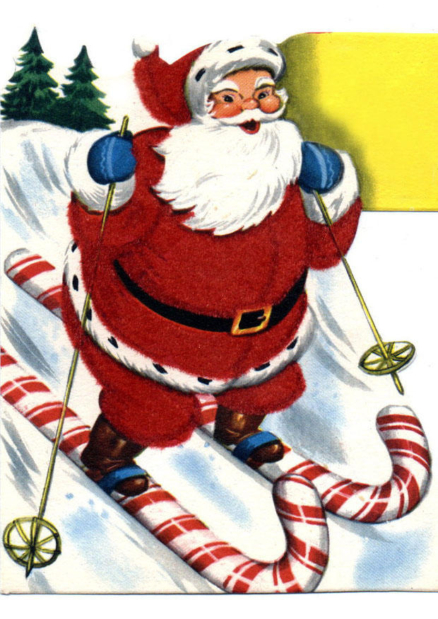 julenissen pA¥ ski bilde julenissen pA¥ ski