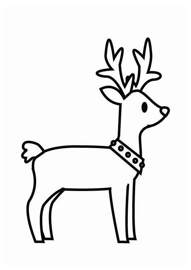 Fargeleggingsbilde julereinsdyr