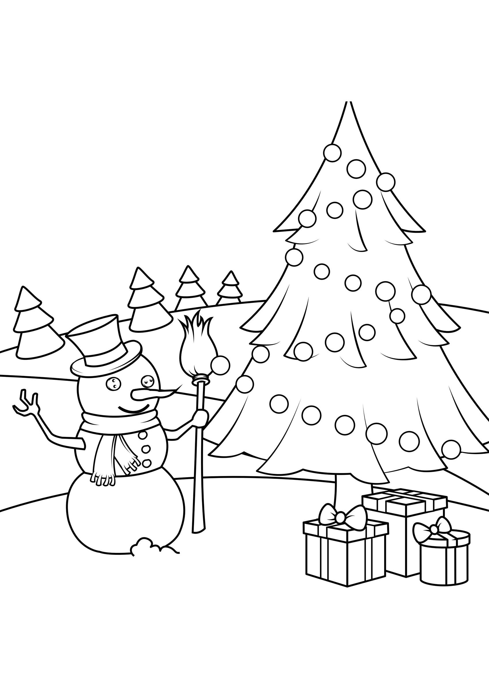 Fargeleggingsbilde julescene