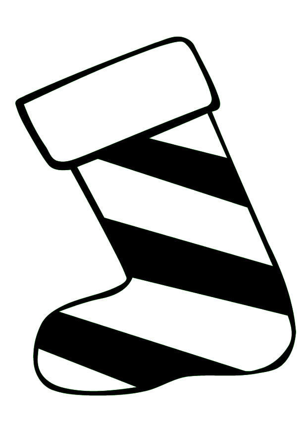 Fargeleggingsbilde julesokk