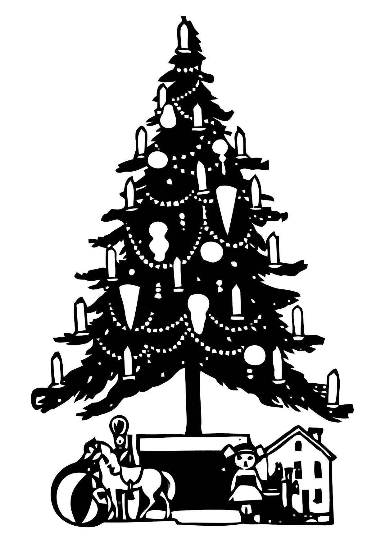 juletre Fargeleggingsbilde juletre